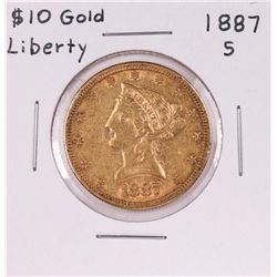 1887-S $10 Liberty Head Eagle Gold Coin