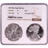 Image 1 : 1997 $1 American Silver Eagle Coin Set NGC MS69/PF69 Ultra Cameo