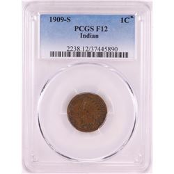 1909-S Indian Head Cent Coin PCGS F12