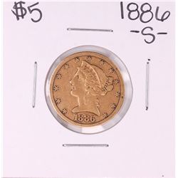 1886-S $5 Liberty Head Half Eagle Gold Coin