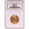 Image 1 : 1882 $10 Liberty Head Eagle Gold Coin NGC MS61