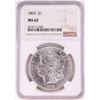 Image 1 : 1893 $1 Morgan Silver Dollar Coin NGC MS62