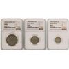 Image 1 : Lot of (3) 1905M Mexico Centavos Silver Coins NGC Graded