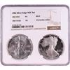 Image 1 : 1986 $1 American Silver Eagle Coin Set NGC MS69/PF69 Ultra Cameo