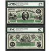 Image 1 : Low Serial Set 1872 $20 & $50 South Carolina Obsolete Notes PMG Superb Gem Unc. 67EPQ