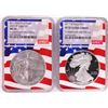 Image 1 : Lot of 2019-W $1 Burnished/Proof American Silver Eagle Coins NGC MS70/PF70 Ultra Cameo