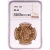 Image 1 : 1904 $20 Liberty Head Double Eagle Gold Coin NGC MS62