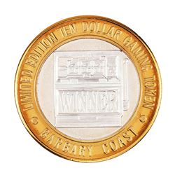 .999 Silver Barbary Coast Las Vegas, Nevada $10 Limited Edition Gaming Token