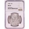 Image 1 : 1899 $1 Morgan Silver Dollar Coin NGC MS63