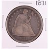 Image 1 : 1871 $1 Seated Liberty Silver Dollar Coin