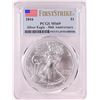 Image 1 : 2016 $1 American Silver Eagle Coin PCGS MS69 First Strike