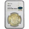 Image 2 : 1881-S $1 Morgan Silver Dollar Coin NGC MS64 CAC Amazing Toning