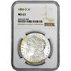 Image 2 : 1884-O $1 Morgan Silver Dollar Coin NGC MS63 Amazing Toning