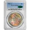 Image 2 : 1881-S $1 Morgan Silver Dollar Coin PCGS MS66+ CAC Amazing Toning