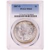 Image 1 : 1887-O $1 Morgan Silver Dollar Coin PCGS MS64