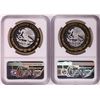 Image 2 : Lot of (2) 2014Mo Mexico 100 Pesos Bi-Metal Silver Coins NGC PL69