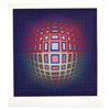 Image 1 : Victor Vasarely (1908-1997) "Blue Composition" Limited Edition Serigraph