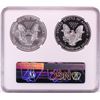 Image 2 : 1999 $1 American Silver Eagle Coin Set NGC MS69/PF69 Ultra Cameo