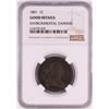 Image 1 : 1801 Draped Bust Large Cent Coin NGC Good Details