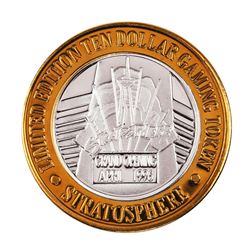 .999 Silver Stratosphere Las Vegas, Nevada $10 Casino Limited Edition Gaming Token