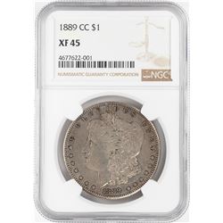 1889-CC $1 Morgan Silver Dollar Coin NGC XF45