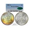 Image 1 : 1881-S $1 Morgan Silver Dollar Coin PCGS MS65 CAC Amazing Toning