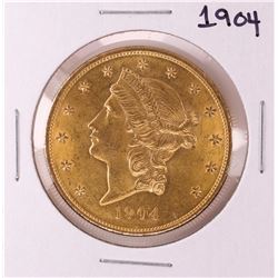 1904 $20 Liberty Head Double Eagle Gold Coin