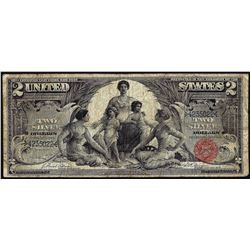 1896 $2 Educational Silver Certificate Note