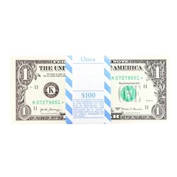 Pack of (100) Consecutive 2017 $1 Federal Reserve STAR Notes Dallas