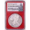 Image 1 : 2019-W $1 Proof American Silver Eagle Coin NGC PF70 Ultra Cameo