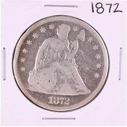 1872 $1 Seated Liberty Silver Dollar Coin