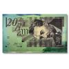 Image 1 : Steve Kaufman "Isreal 20 Shekel Note Bill" Limited Edition Mixed Media On Canvas