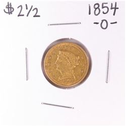 1854-O $2 1/2 Liberty Head Quarter Eagle Gold Coin