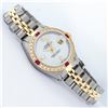 Image 3 : Rolex Ladies Two Tone Steel & Gold MOP Diamond & Ruby Datejust Wristwatch