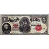 Image 1 : 1907 $5 Woodchopper Legal Tender Note