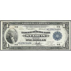 1918 $1 Federal Reserve Bank Note St. Louis