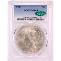 1923 $1 Peace Silver Dollar PCGS MS65 CAC