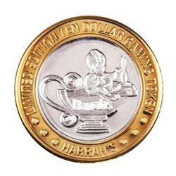 .999 Silver Harrah's Casino Reno Nevada $10 Casino Limited Edition Gaming Token