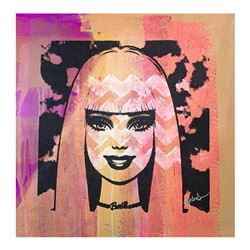 Gail Rodgers "Bazooka Joe" Original Mixed Media On Canvas