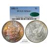 Image 1 : 1881-S $1 Morgan Silver Dollar Coin PCGS MS64+ CAC Amazing Toning
