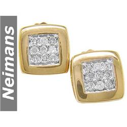 .25 ct Diamond Stud Earrings 14k Gold CERTIFIED