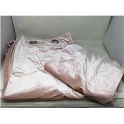 Crushed Velvet Curtain Panels- Light Pink