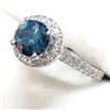 Image 3 : Platinum Blue Treated Diamond(1.25ct) Diamond(0.45ct) Clarity (1-3), 38 Shared Diamonds G-H Color Cl