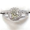 Image 1 : 14K White Gold Diamond(1.01ct) Diamond(0.75ct) 1 Prong Set Clarity(I-2) I Color, 74 Diamonds Clarity