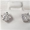 Image 1 : 14K White Gold Diamond(1.25ct) Color(H-I), Clarity (I-1 To I-2) Earrings (~weight 1g), Made in Canad