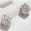 Image 3 : 14K White Gold Diamond(1.25ct) Color(H-I), Clarity (I-1 To I-2) Earrings (~weight 1g), Made in Canad