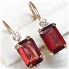 Image 1 : 14K Yellow Gold Garnet Diamond(0.02ct) Earrings, Made in Canada, Suggested Retail Value $400 (Estima