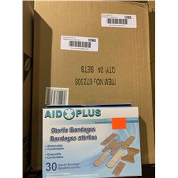 Aid Plus 30 Sterile Bandages Lot of 12