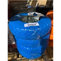 Lot of 4- Prograde Non-Flat Hand Truck Tires - Blue