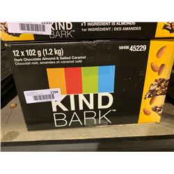 Case of Kind Bark Dark Chocolate Almond and Salted Caramel Snack (12 x 102g)